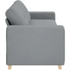 Trivietė sofa, šviesiai pilka, 220x78x80 cm, audinys