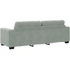 Trivietė sofa, šviesiai pilka, 220x78x80 cm, aksomas