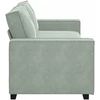 Trivietė sofa, šviesiai pilka, 220x78x84 cm, aksomas