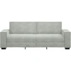 Trivietė sofa, šviesiai pilka, 220x78x84 cm, aksomas