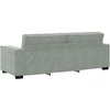 Trivietė sofa, šviesiai pilka, 220x78x84 cm, aksomas