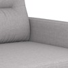Trivietė sofa, šviesiai pilkos spalvos, 180cm, audinys