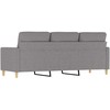 Trivietė sofa, šviesiai pilkos spalvos, 180cm, audinys