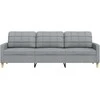 Trivietė sofa, šviesiai pilkos spalvos, 210cm, audinys