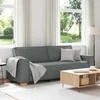 Trivietė sofa, tamsiai pilka, 220x78x84 cm, audinys