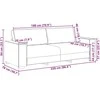 Trivietė sofa, tamsiai pilka, 220x78x84 cm, audinys