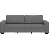 Trivietė sofa, tamsiai pilka, 220x77x82 cm, audinys