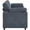 Trivietė sofa, tamsiai pilka, 220x77x82 cm, aksomas