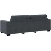Trivietė sofa, tamsiai pilka, 220x78x80 cm, aksomas