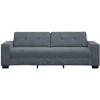 Trivietė sofa, tamsiai pilka, 220x78x80 cm, aksomas