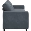 Trivietė sofa, tamsiai pilka, 220x78x80 cm, aksomas
