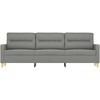 Trivietė sofa, tamsiai pilkos spalvos, 210cm, audinys