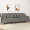 Trivietė sofa, tamsiai pilkos spalvos, 210cm, audinys