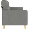 Trivietė sofa, tamsiai pilkos spalvos, 210cm, audinys