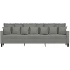 Trivietė sofa, tamsiai pilkos spalvos, 210cm, audinys