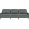 Trivietė sofa, tamsiai pilkos spalvos, 210cm, audinys