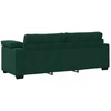 Trivietė sofa, tamsiai žalia, 220x77x82 cm, aksomas