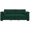 Trivietė sofa, tamsiai žalia, 220x77x82 cm, aksomas