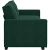 Trivietė sofa, tamsiai žalia, 220x78x84 cm, aksomas