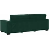 Trivietė sofa, tamsiai žalia, 220x78x84 cm, aksomas