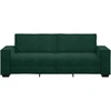Trivietė sofa, tamsiai žalia, 220x78x84 cm, aksomas