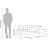 Trivietė sofa, taupe spalvos, 180cm, audinys
