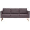 Trivietė sofa, taupe spalvos, audinys