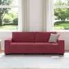 Trivietė sofa, vyno raudonumo, 220x77x82 cm, audinys