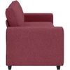 Trivietė sofa, vyno raudonumo, 220x77x82 cm, audinys