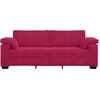 Trivietė sofa, vyno raudonumo, 220x77x82 cm, aksominė