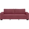 Trivietė sofa, vyno raudonumo, 220x77x82 cm, audinys