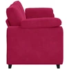 Trivietė sofa, vyno raudonumo, 220x77x82 cm, aksominė