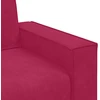 Trivietė sofa, vyno raudonumo, 220x78x84 cm, aksominė