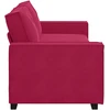 Trivietė sofa, vyno raudonumo, 220x78x84 cm, aksominė