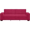 Trivietė sofa, vyno raudonumo, 220x78x84 cm, aksominė