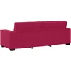 Trivietė sofa, vyno raudonumo, 220x78x84 cm, aksominė