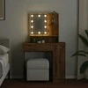 tualetinis staliukas su LED Artisan ąžuolu 86,5x35x136 cm