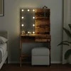 tualetinis staliukas su LED Old Wood 74,5x40x141 cm