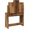 tualetinis staliukas su veidrodžiu Old Wood 96x39x142 cm