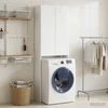 Tualeto spintelė DELFT Itin blizgi balta 66 x 25,5 x 190 cm
