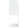 Tualeto spintelė DELFT Itin blizgi balta 66 x 25,5 x 190 cm