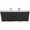 Turėklas 2 pcs Juoda 50 x 17 x 17 cm Metalas