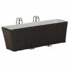 Turėklas 2 pcs Juoda 50 x 17 x 17 cm Metalas