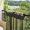 Turėklas 2 pcs Juoda 50 x 17 x 17 cm Metalas