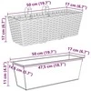 Turėklas 2 vnt. Juoda 50 x 17 x 17 cm Metalas