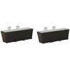 Turėklas 2 pcs Juoda 50 x 17 x 17 cm Metalas