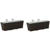 Turėklas 2 vnt. Juoda 50 x 17 x 17 cm Metalas