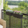 Turėklas 2 vnt. Juoda 50 x 17 x 17 cm Metalas