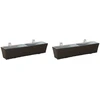 Turėklas 2 vnt. Juoda 80 x 17 x 17 cm Metalas