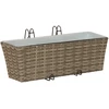 Turėklas 2 vnt. Pilka 50 x 17 x 17 cm Metalas